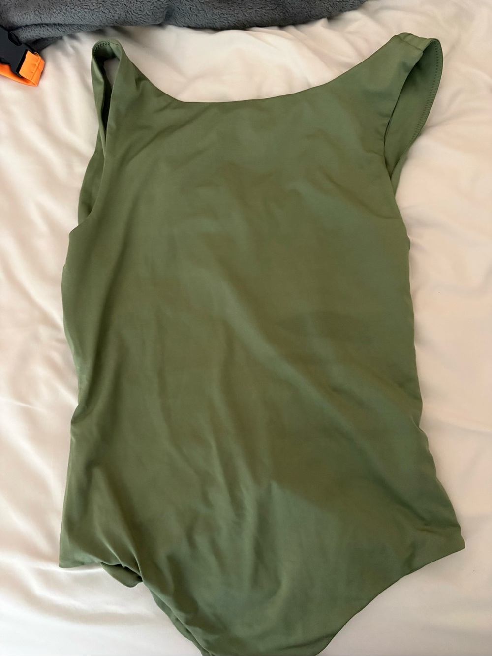Princess Polly Olive Green Scoop Neck Tank Bodysuit